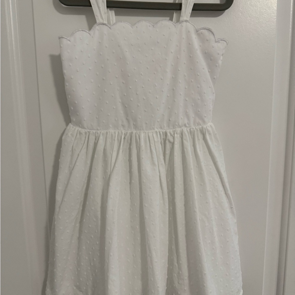 White Scalloped Dress